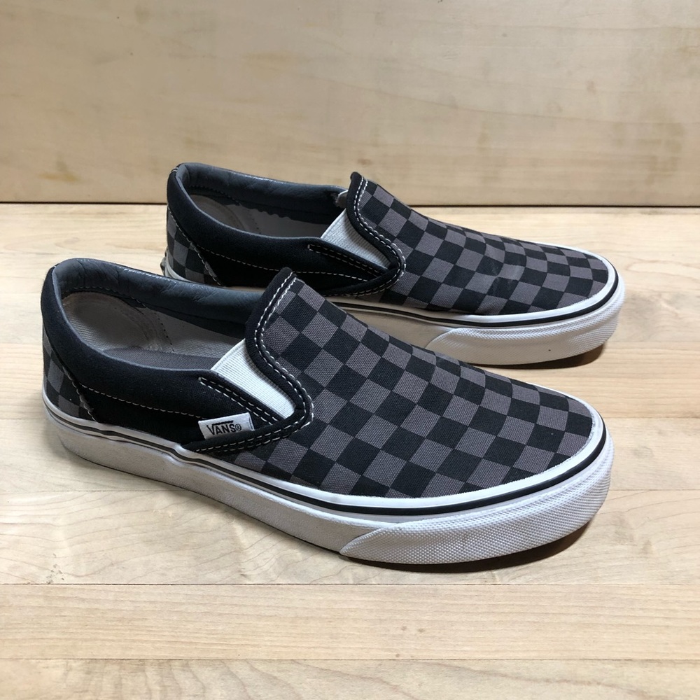 Checkered Slip On Vans Sneakers size 6.5
